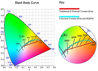 Black Body Curve in light sources | RGBTW