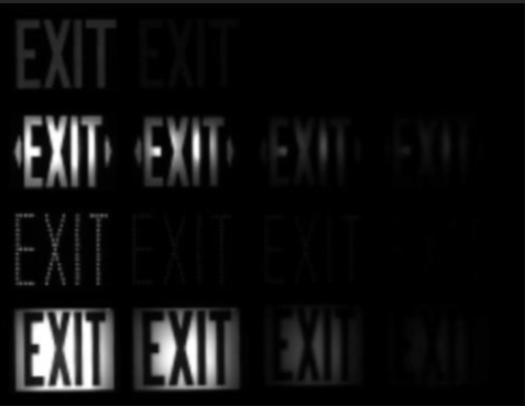 Exit signs lighting