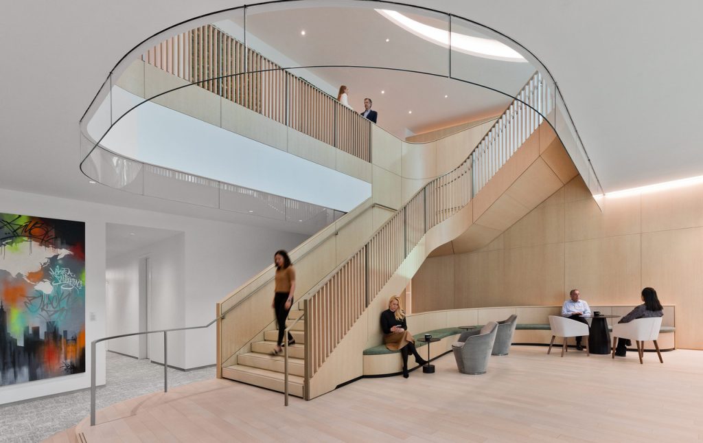 Investing in Innovation: BlackRock's NYC Office | Lutron | Stairwell