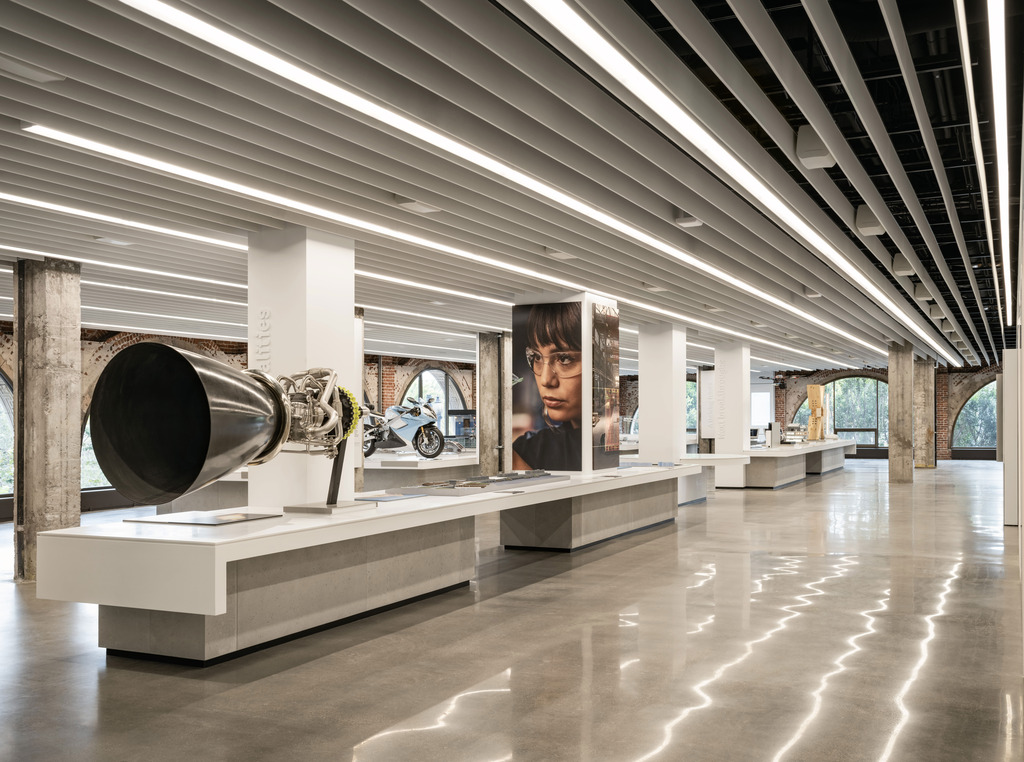 Designed for Design | Linear fixtures in continuous runs of 125 ft illuminate roughly 10,000 sq ft of space | Photo by Blake Marvin