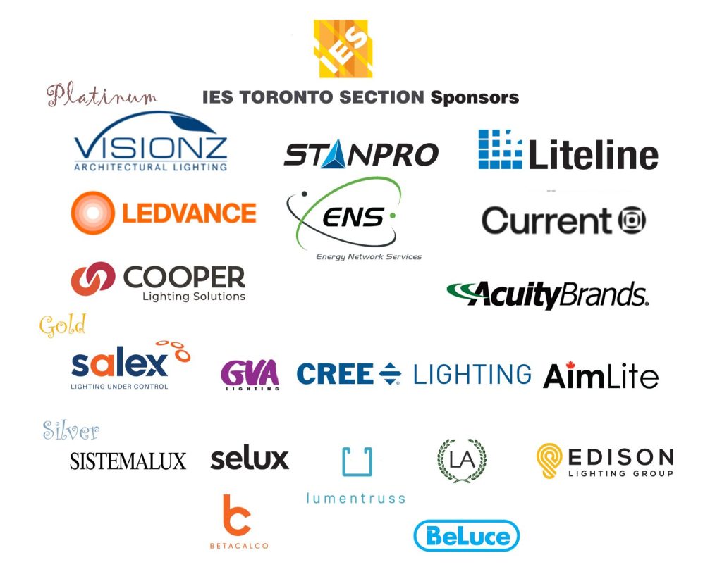 IES Toronto Sections | Sponsors logos for February 21st, 2025