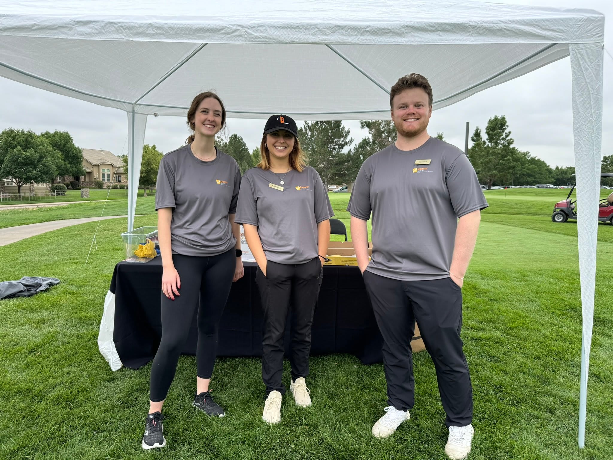 Three members of the IES Denver/Rocky Mountain Section at a golf course