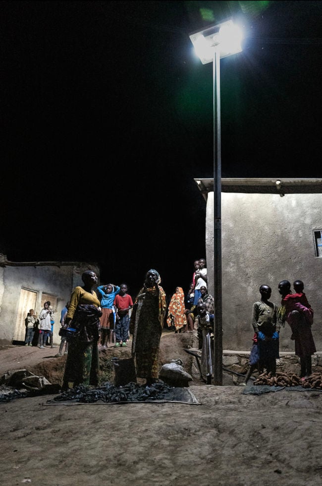 From Darkness to Dignity | Empowering African refugee communities and informal settlements | Solar-powered infrastructure supports humanitarian efforts and improves safety, visibility, and living conditions for refugees in Kigeme Refugee Camp. Photo: Practical Action