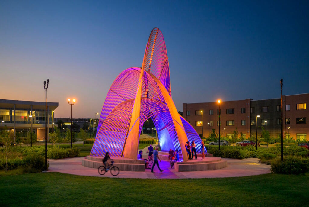 IES 2026 Illumination Awards | Outdoor Lighting Design | UNK Central Green at University Village, Kearney, NE